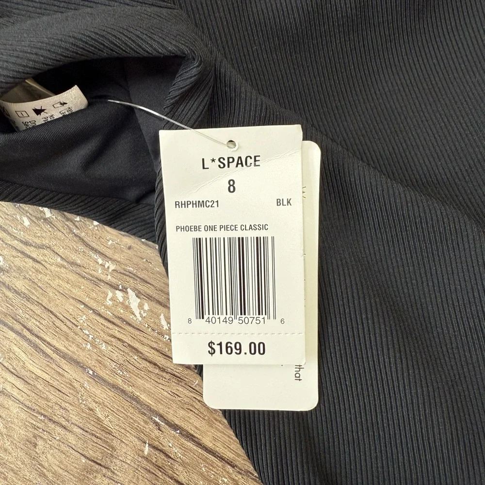 L*Space Phoebe One Piece in Black‎ Ribbed One Shoulder Size 8 NWT_4